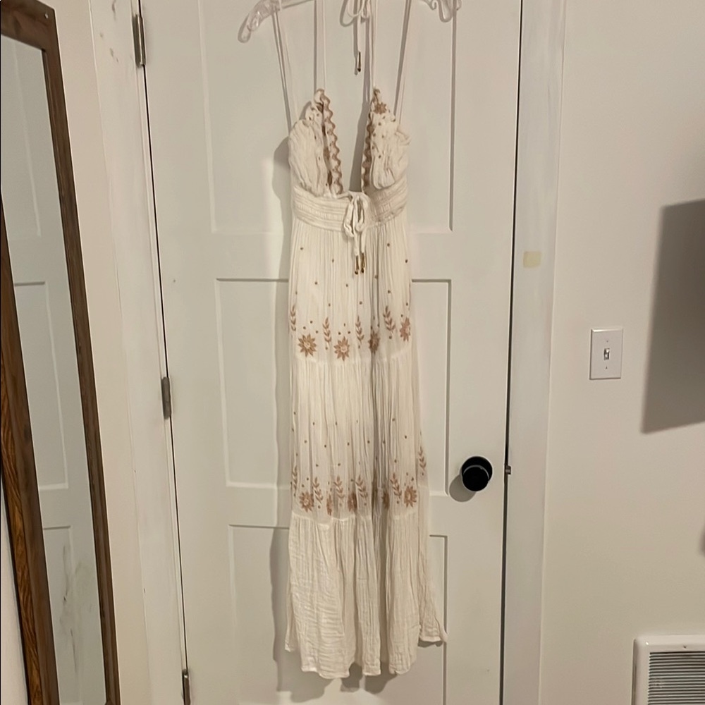 Free People Bohemian White Maxi Dress